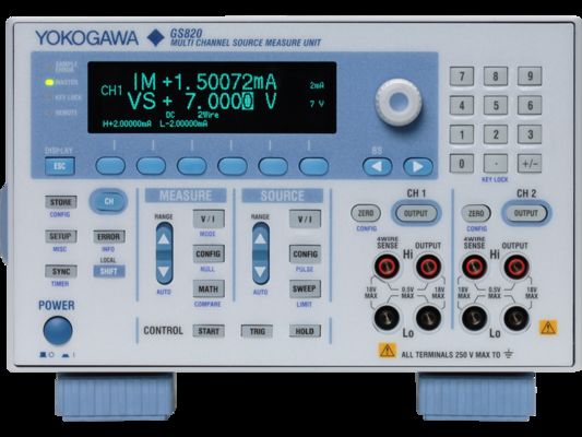 comprar YOKOGAWA GS820 Unidade de Medição e Fonte Multicanal com Operação de Quatro Quadrantes e Resolução Isolada de 2 Canais de 1 pA Fabricação em linha