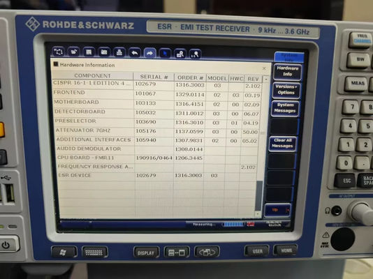 Receptor de teste R&S®ESR3 EMI rápido 9 KHz a 3,6 GHz